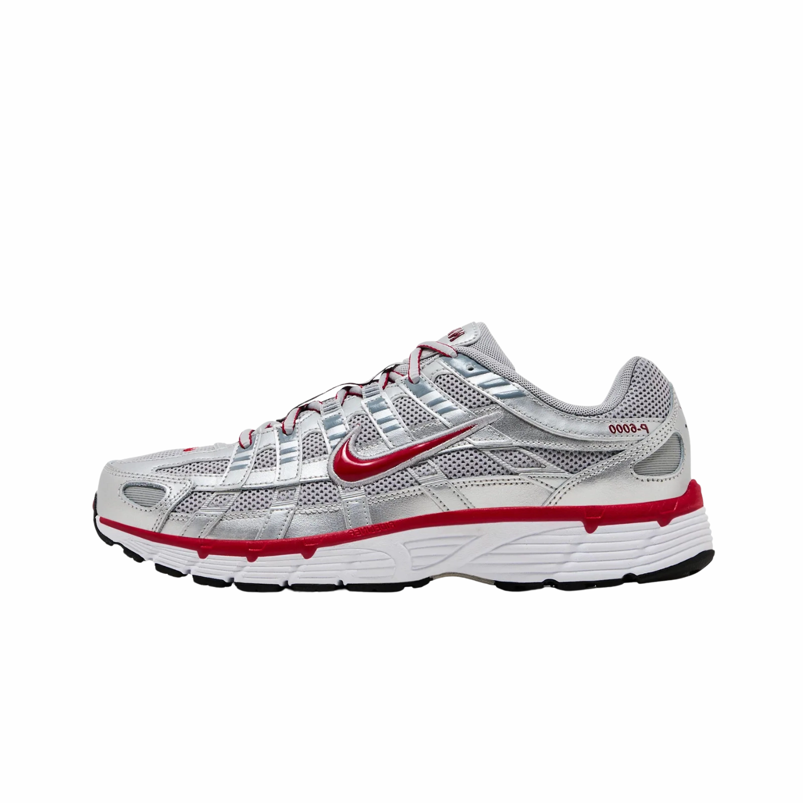 Nike P-6000 Metallic Silver Gym Red Affordable sneakers store