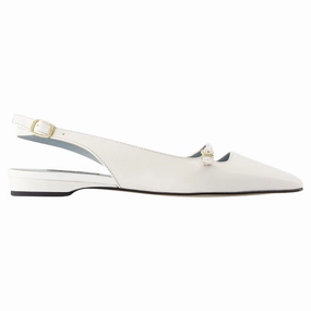 Ninon sandals - Carel - Leather - White Soft Sole Flats Womens sale