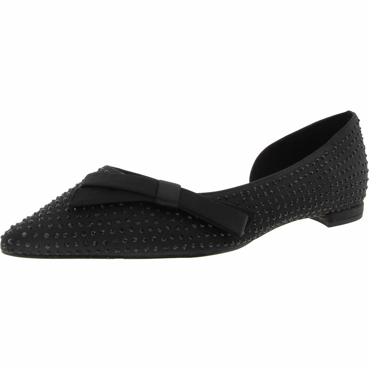 Noella Bow Skimmer Womens Embellished Satin D'Orsay
