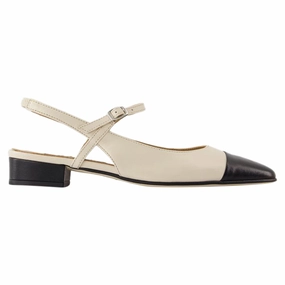 Oceano Flat Shoes - Carel - Leather - Beige Womens Flat Shoes clearance