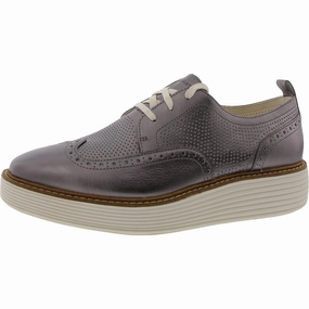 OG Platform Wingtip Womens Brogue Faux Leather Oxfords Trendy Flats for Women