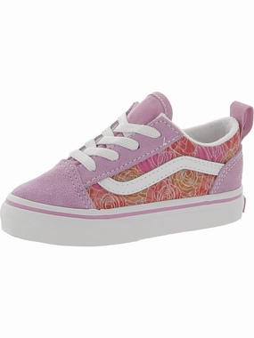 Old Skool Elas Girls Leather Toddler Casual and Fashion Sneakers Affordable Casual Footwear for Girls