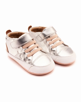Old Soles Platinum Bub Leather Sneaker Girls Casual Shoes promo price