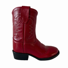 Old West Unisex Red Boots Boys Casual Shoes clearance