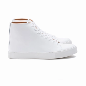 Overstone Hi Derby - All White Calf Mens Sneakers on clearance