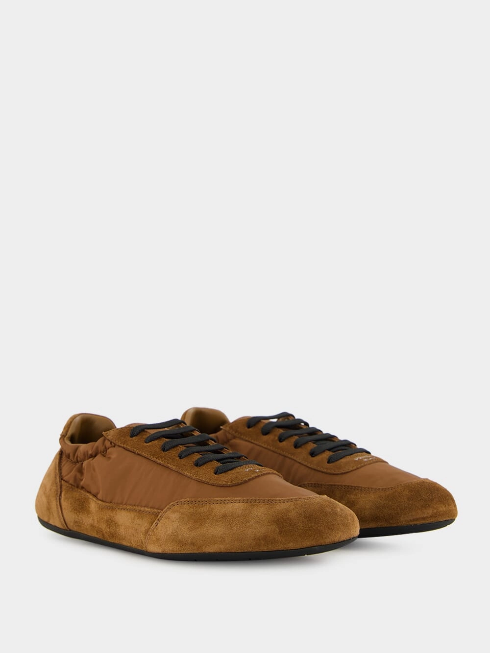 Palisander Brown Re-Nylon and Suede Sneakers