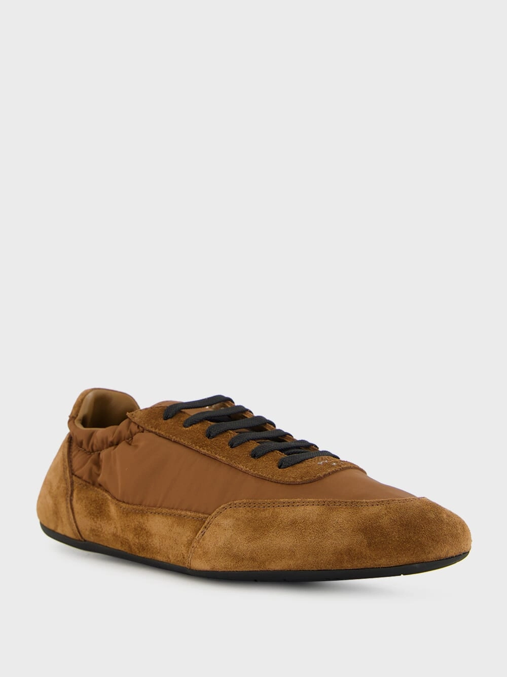 Palisander Brown Re-Nylon and Suede Sneakers
