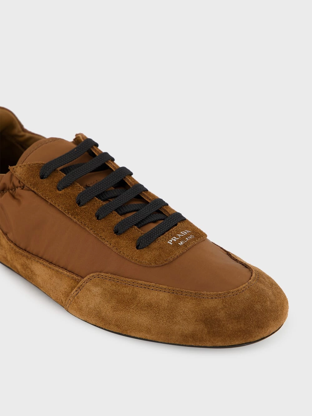 Palisander Brown Re-Nylon and Suede Sneakers