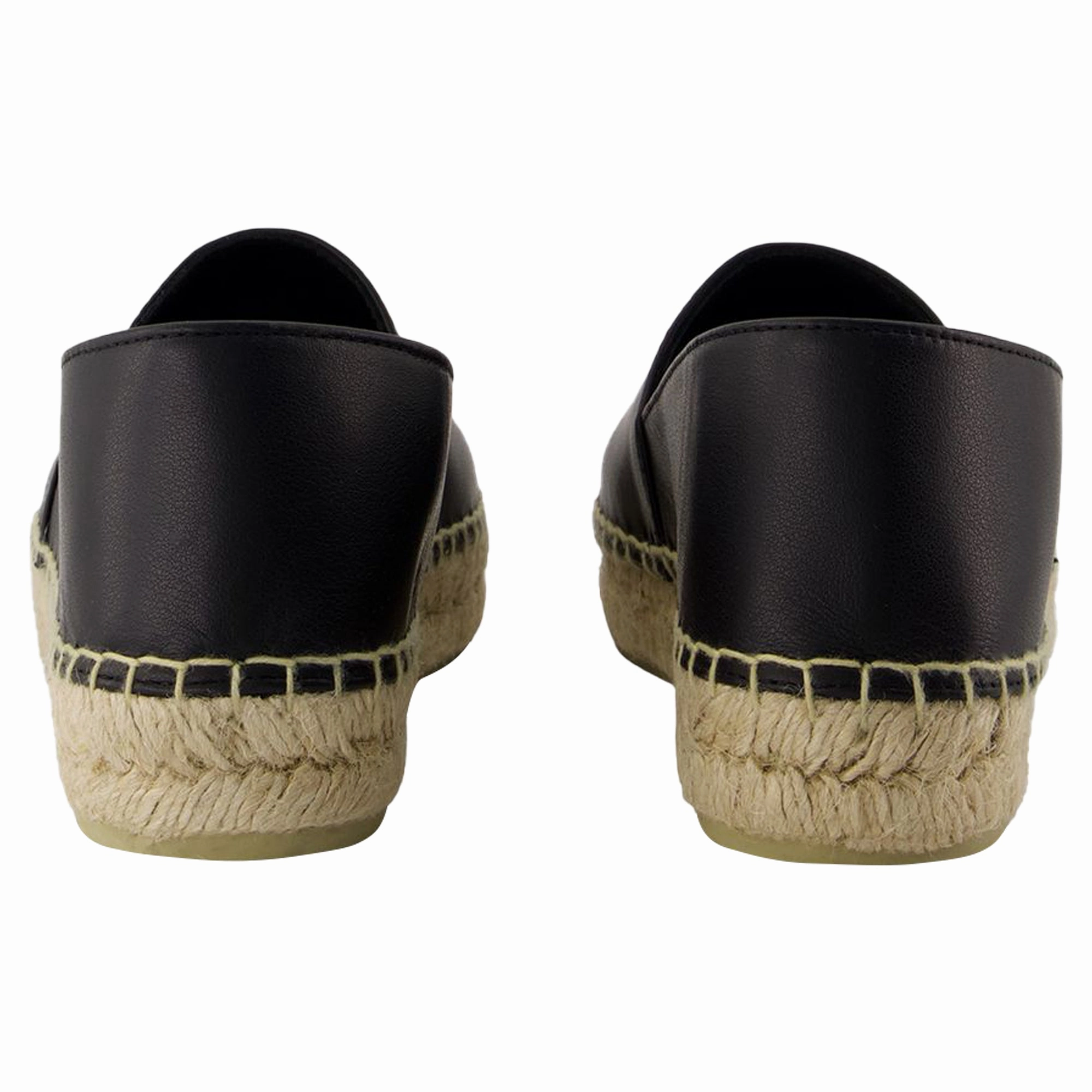 Paloma Espadrilles Flat Shoes - ANINE BING - Leather - Black