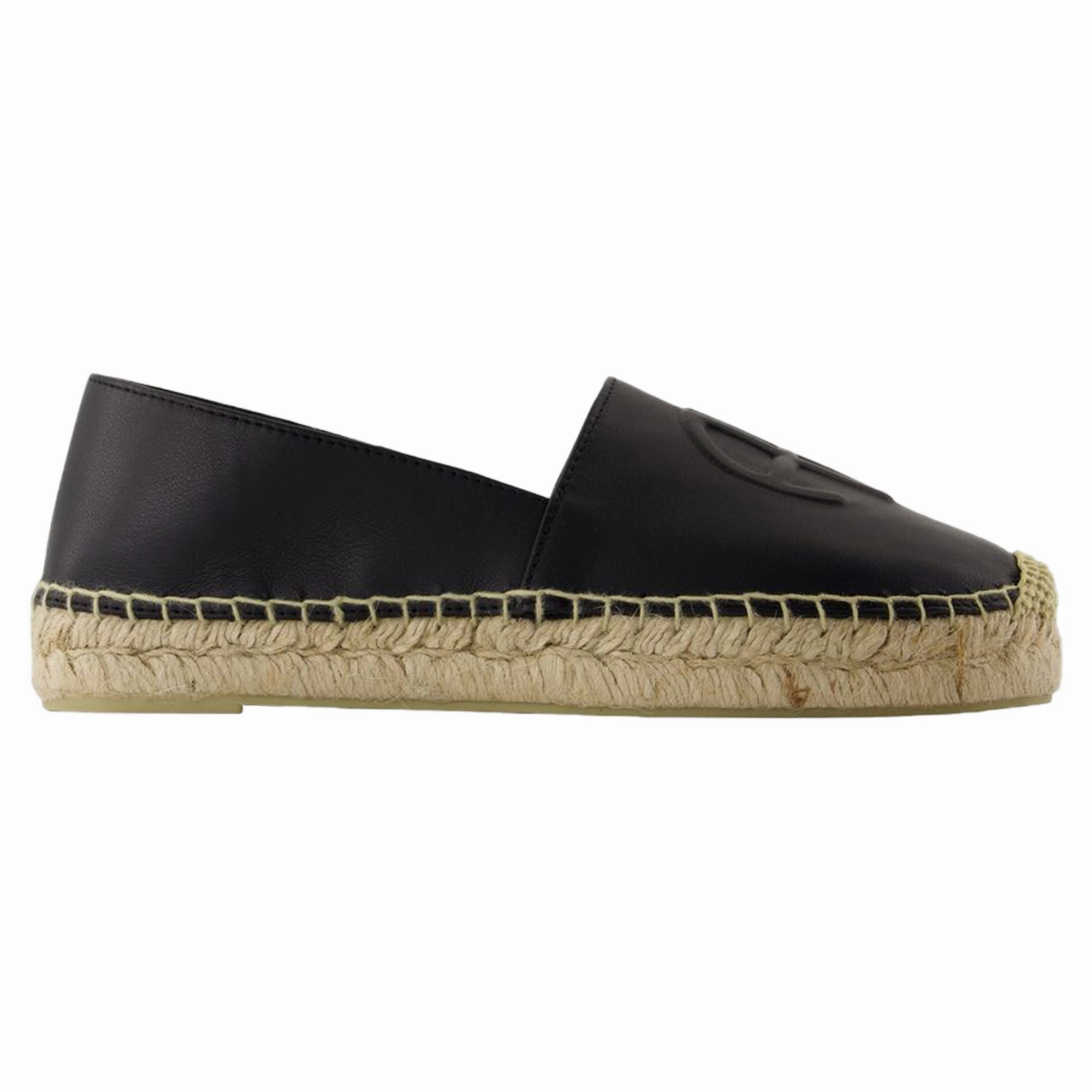 Paloma Espadrilles Flat Shoes - ANINE BING - Leather - Black Trendy Flats for Women