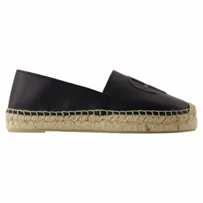 Paloma Espadrilles Flat Shoes - ANINE BING - Leather - Black Trendy Flats for Women