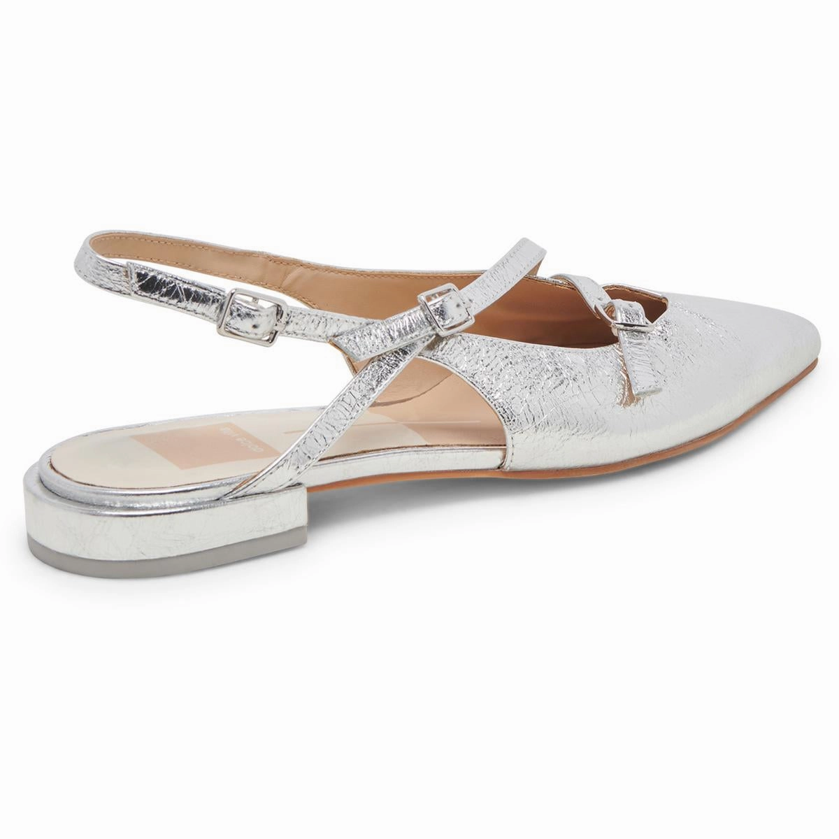 PAMLA Womens Leather Strappy Slingbacks