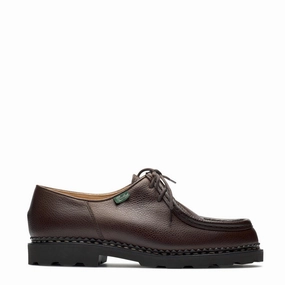Paraboot Michael Marche II Shoe Grained Brown Leather Mens Shoes outlet price