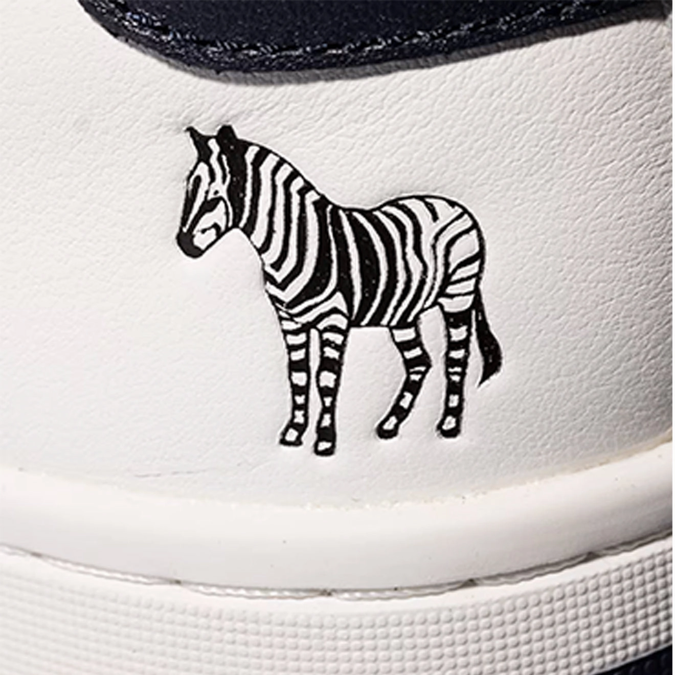 Paul Smith Albany Leather Zebra Trainers White