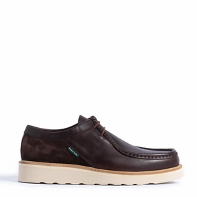 Paul Smith Rees Shoe Leather / Suede Dark Brown Mens Shoes outlet price
