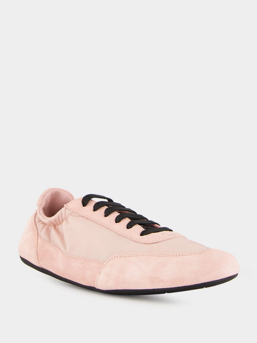 Peach Re-Nylon and Suede Collapse Sneakers
