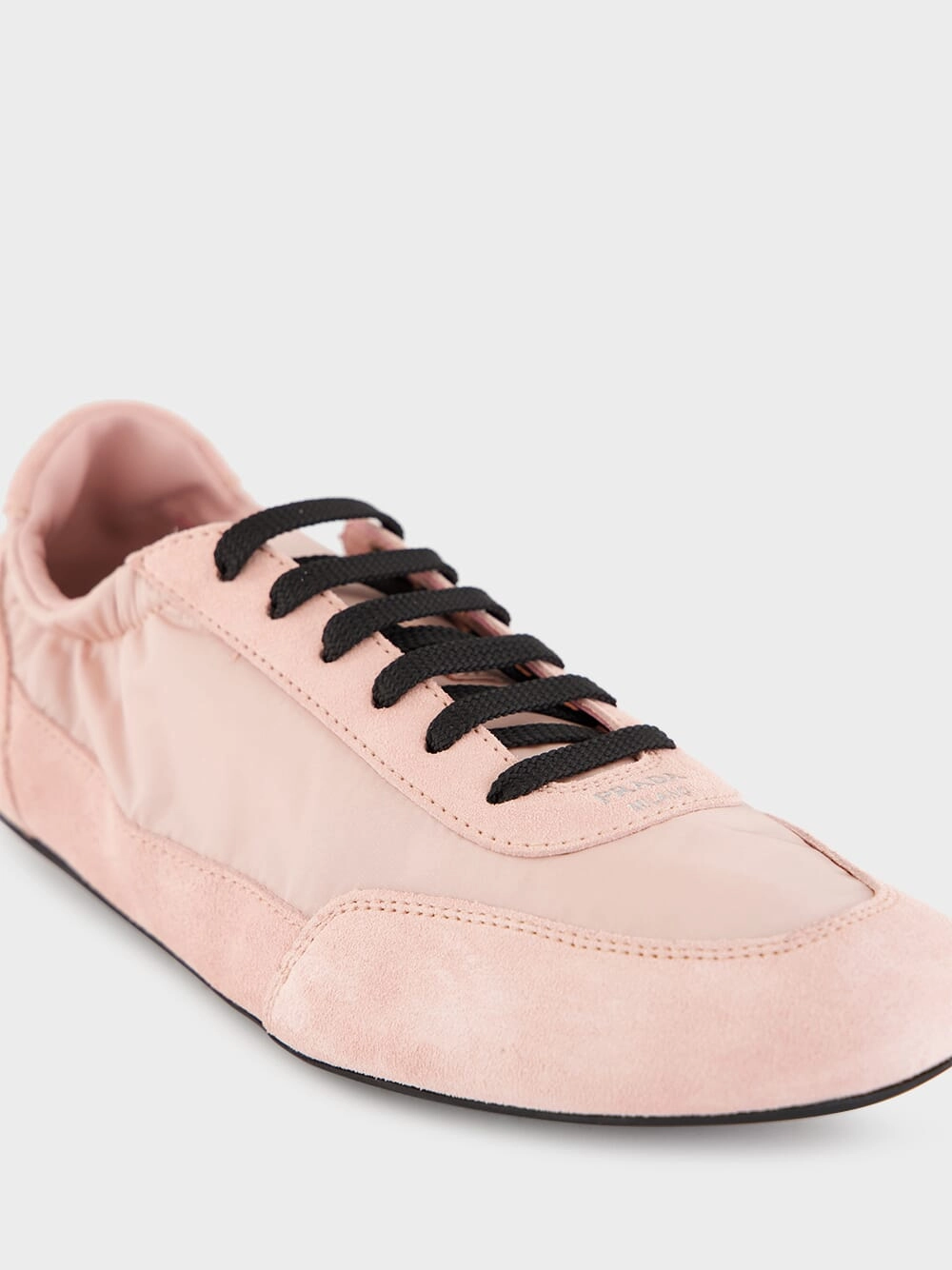 Peach Re-Nylon and Suede Collapse Sneakers