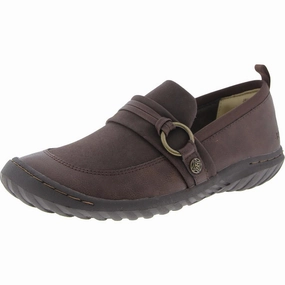 Phoebe Womens Mixed Media Faux Leather Loafers Womens Flats special deals