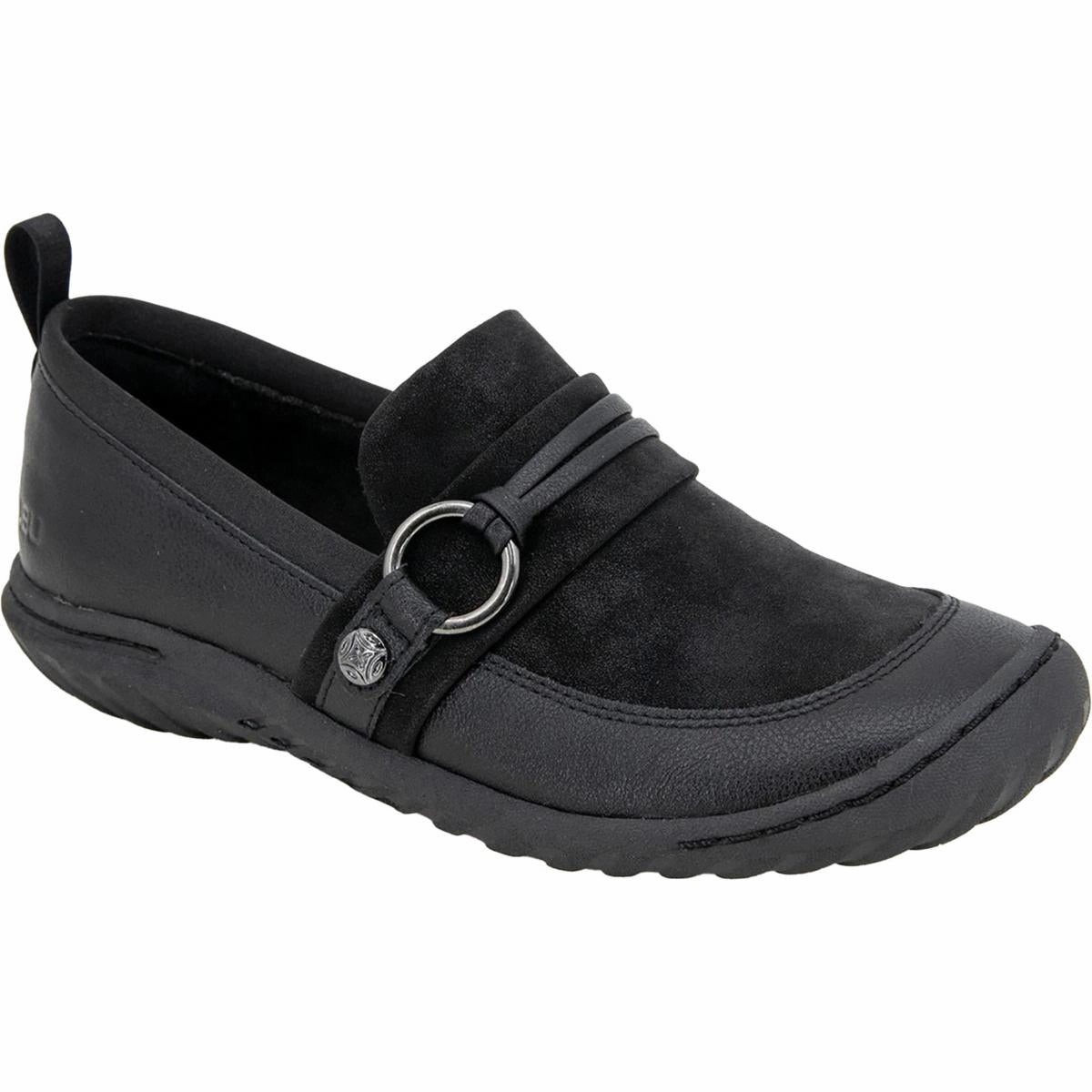 Phoebe Womens Mixed Media Faux Leather Loafers