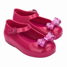 Pink Glitter Bow Jelly Shoes Affordable Casual Footwear for Girls