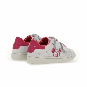 Pink Trim Mickey Velcro Sneakers Affordable Casual Footwear for Girls