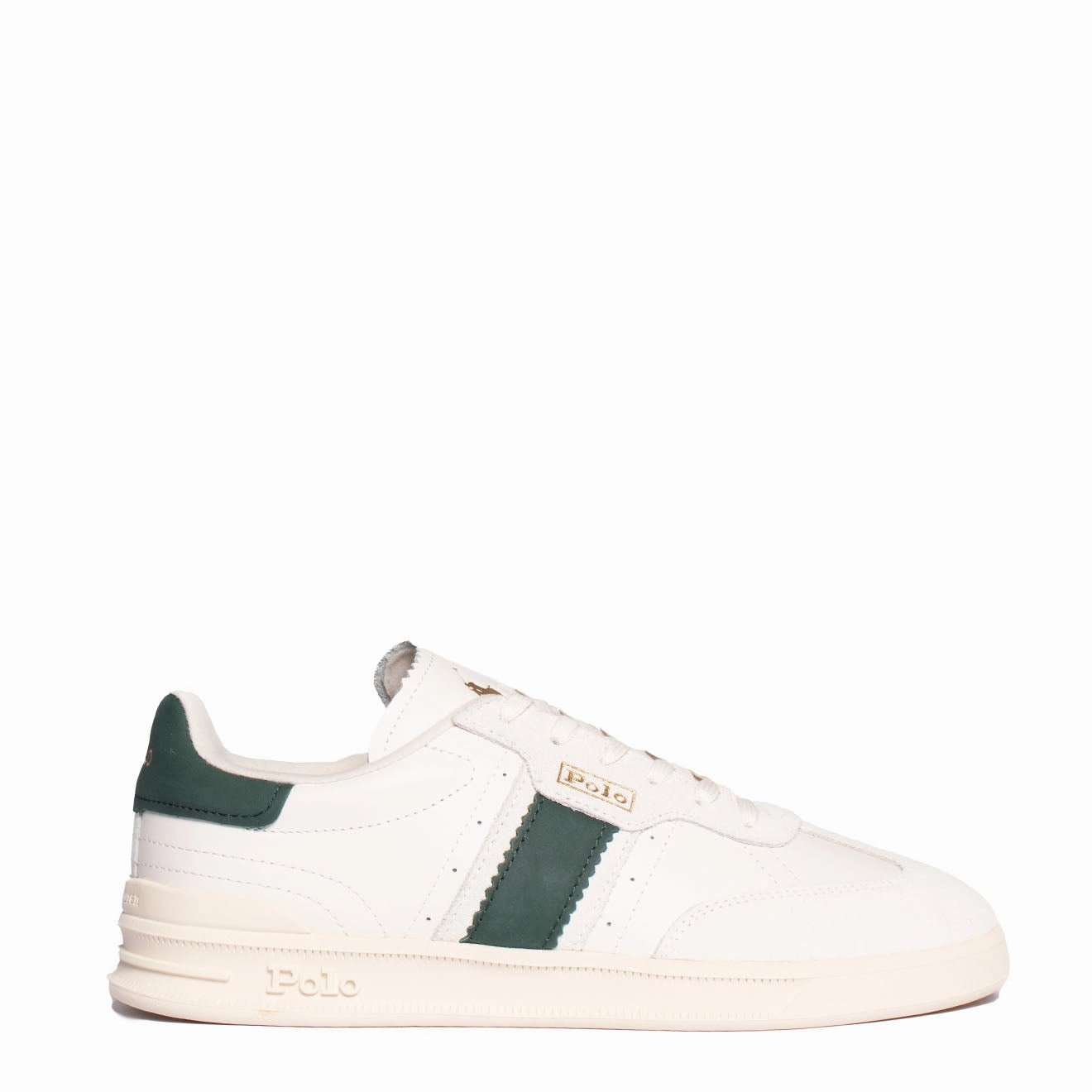 Polo Ralph Lauren Aera Trainers Low Top Lace White / Green Trendy Trainers for Men