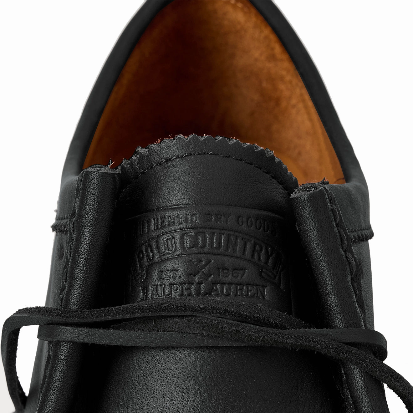 Polo Ralph Lauren Jett Lug-Sole Leather Moc-Toe Shoe Black