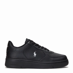 Polo Ralph Lauren Masters Court Leather Trainer Black / White Trendy Trainers for Men