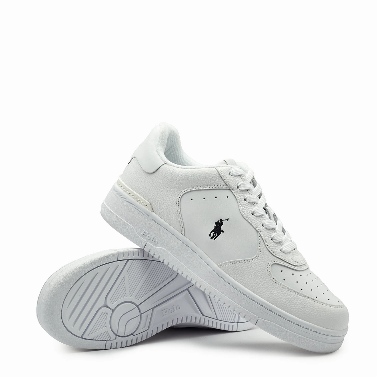 Polo Ralph Lauren Masters Court Leather Trainer White / Black