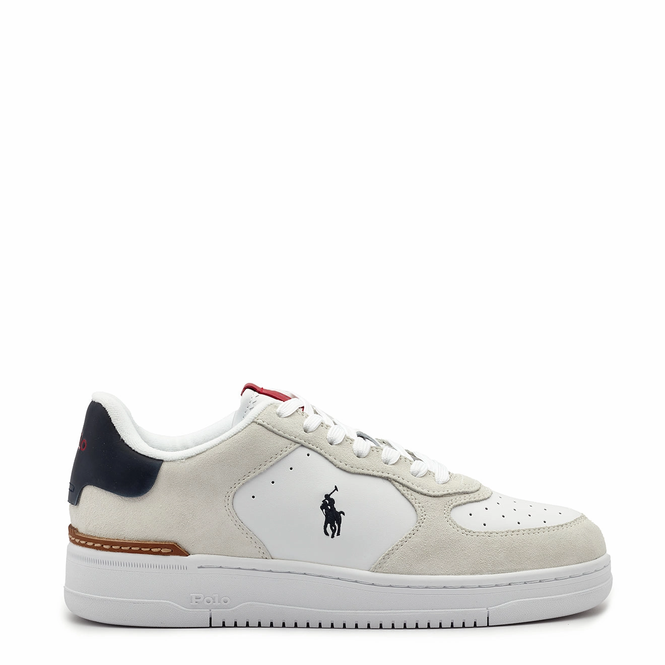 Polo Ralph Lauren Masters Court Leather Trainer White / Navy Trendy Trainers for Men