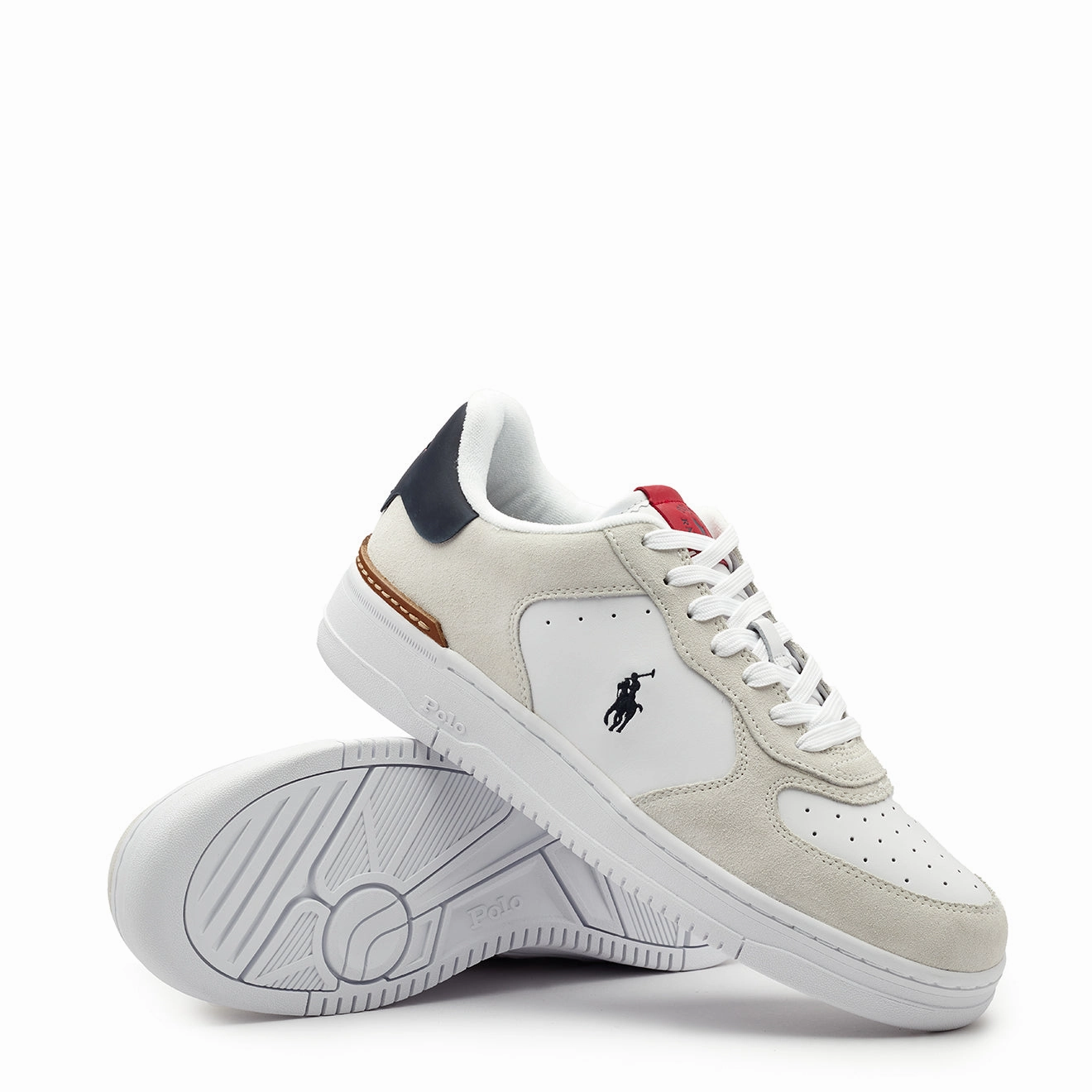 Polo Ralph Lauren Masters Court Leather Trainer White / Navy