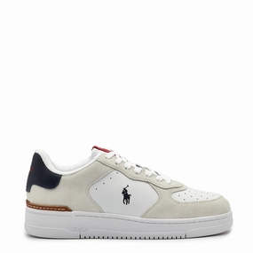 Polo Ralph Lauren Masters Court Leather Trainer White / Navy Trendy Trainers for Men