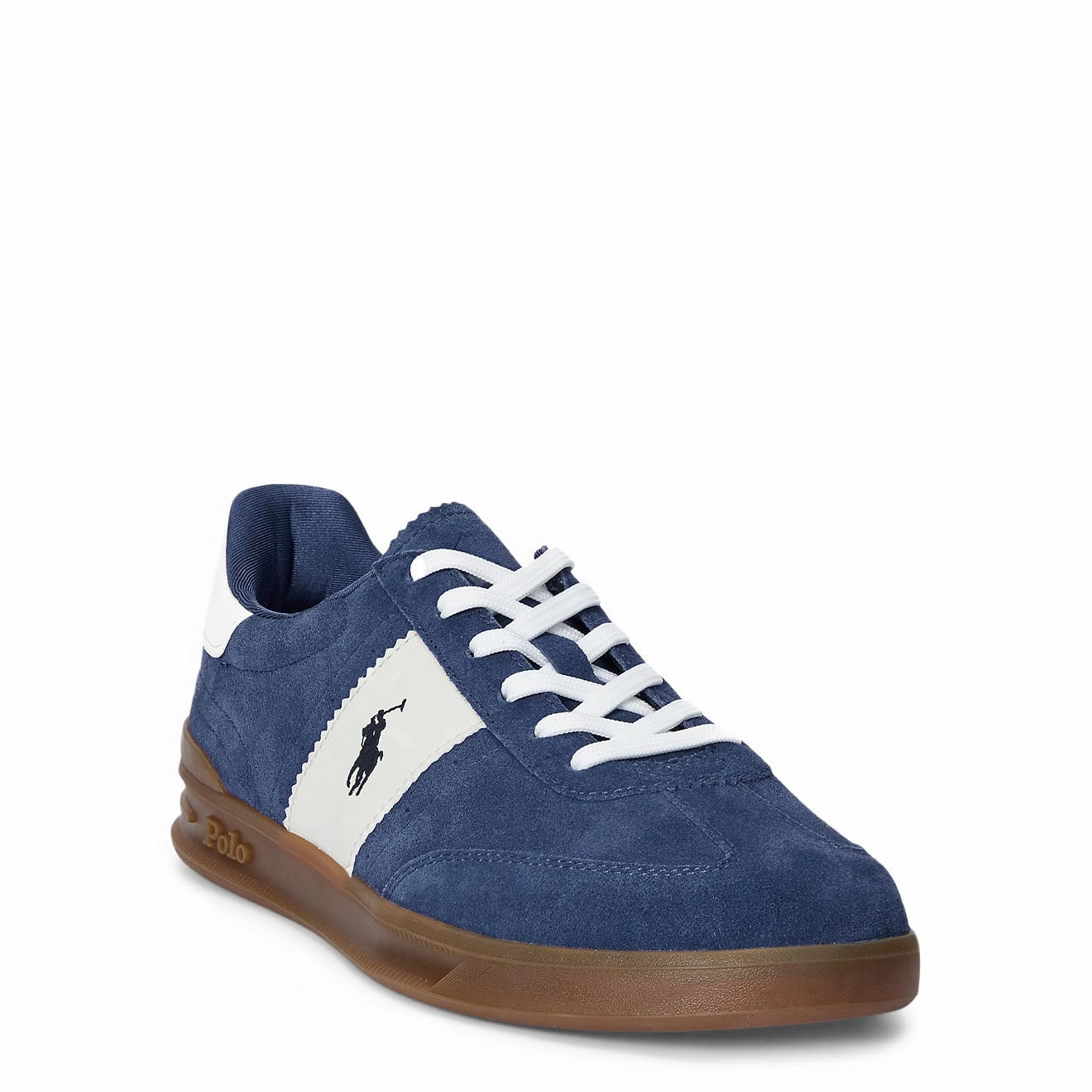 Polo Sport Heritage Aera Suede Trainer Light Navy / Cream