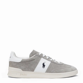 Polo Sport Heritage Aera Suede Trainers Earth Grey / Deckwash White Trendy Trainers for Men
