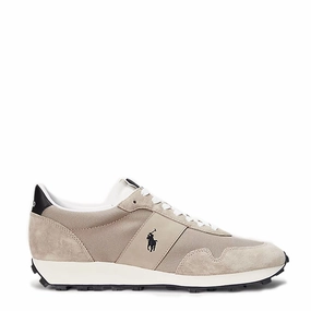 Polo Sport PRL Trail 125 Suede-Panelled Trainer Milkshake / Black Trendy Trainers for Men