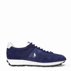 Polo Sport PRL Trail 125 Suede-Panelled Trainer New Classic Navy / Deckwash Trendy Trainers for Men