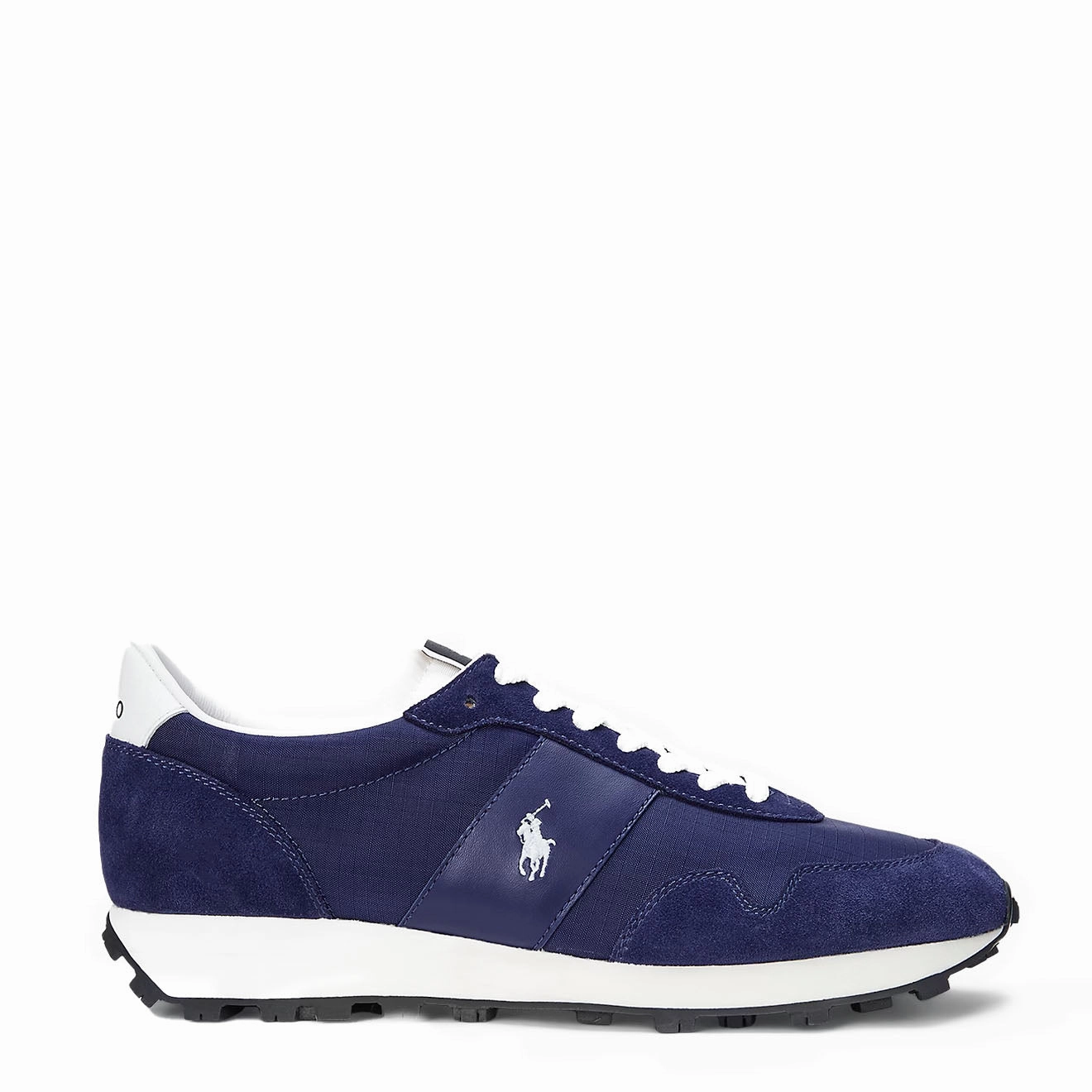 Polo Sport PRL Trail 125 Suede-Panelled Trainer New Classic Navy / Deckwash Trendy Trainers for Men
