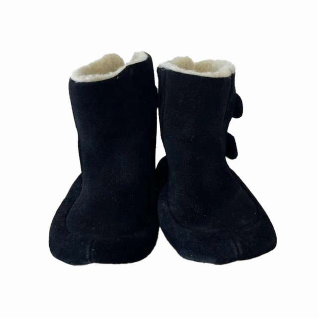 Pom Pom Unisex Black Suede Boots