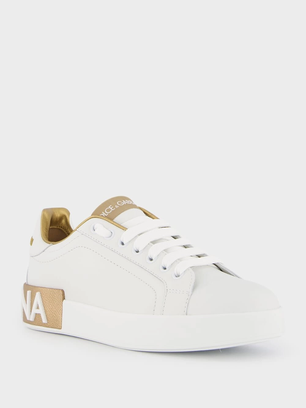 Portofino Gold Leather Sneakers