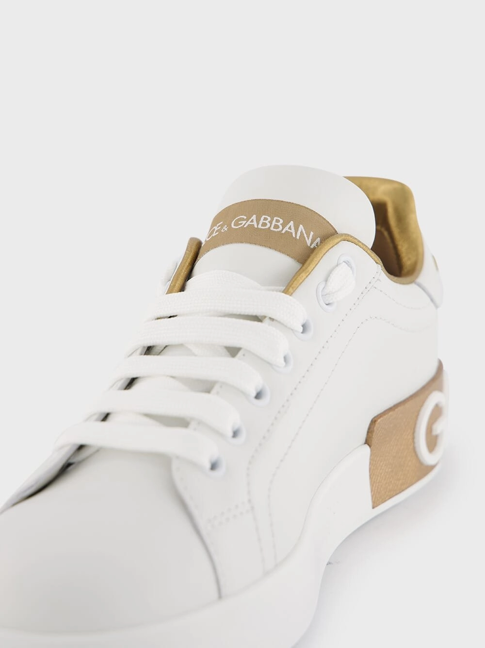 Portofino Gold Leather Sneakers