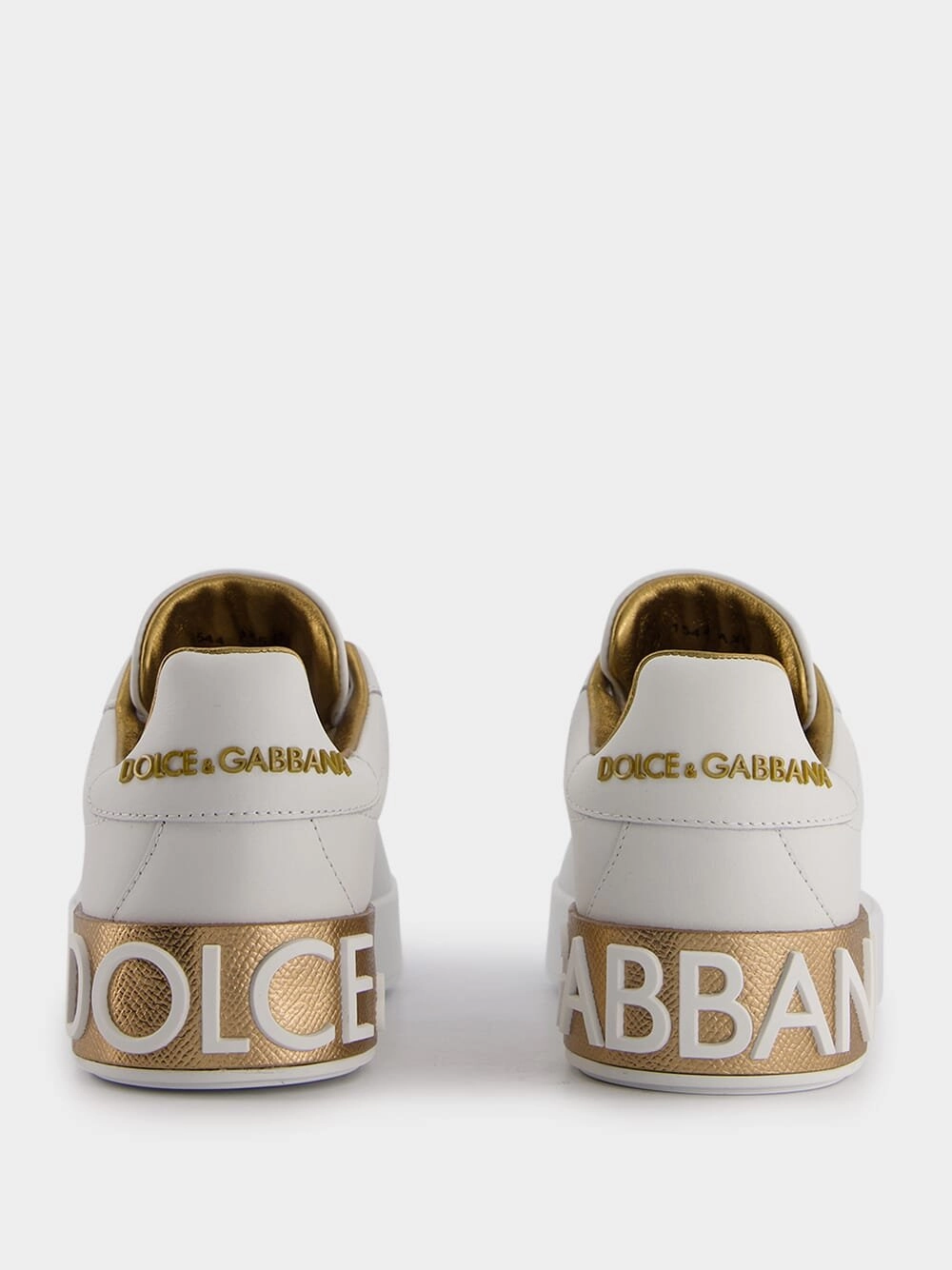 Portofino Gold Leather Sneakers