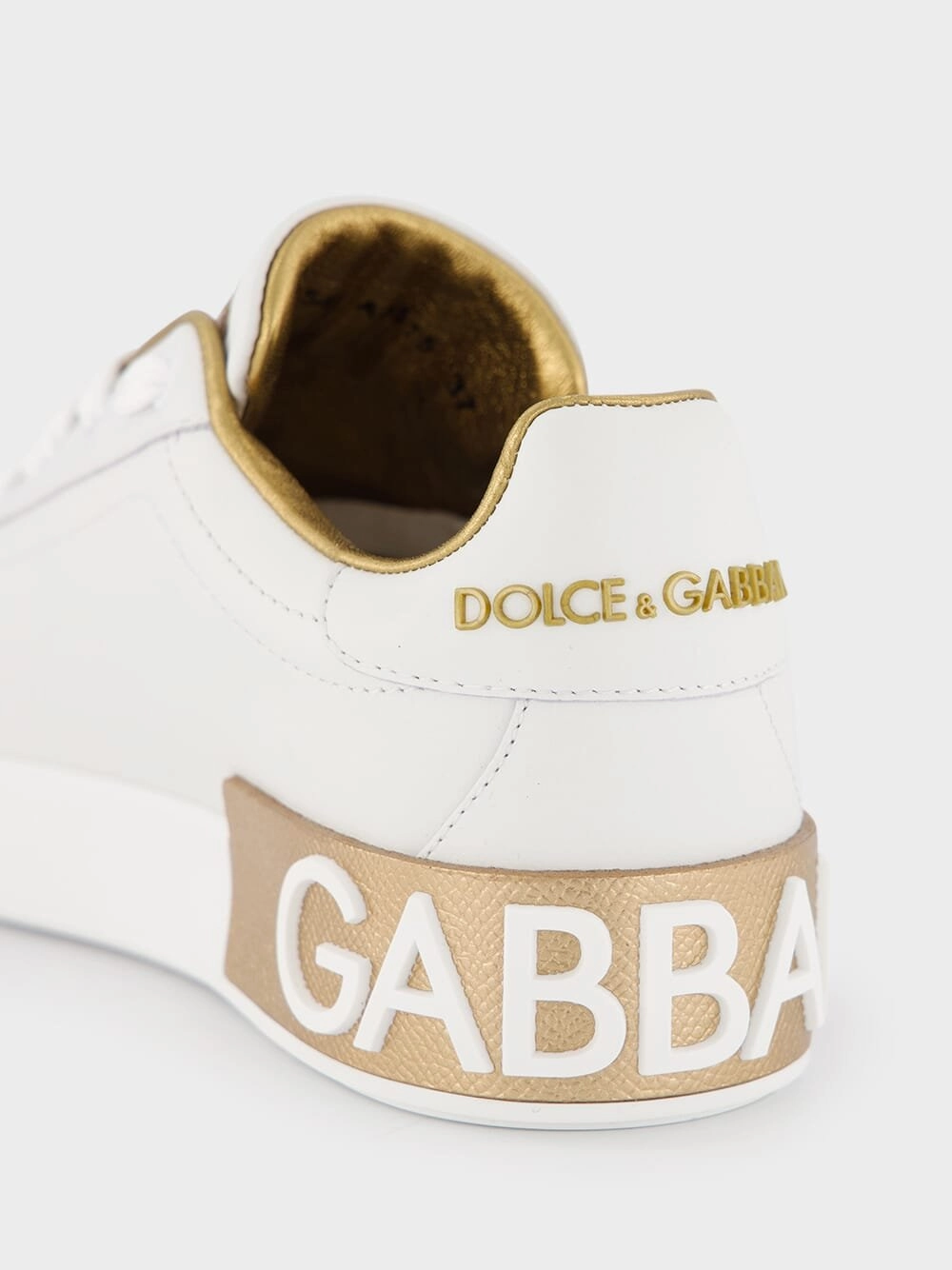 Portofino Gold Leather Sneakers