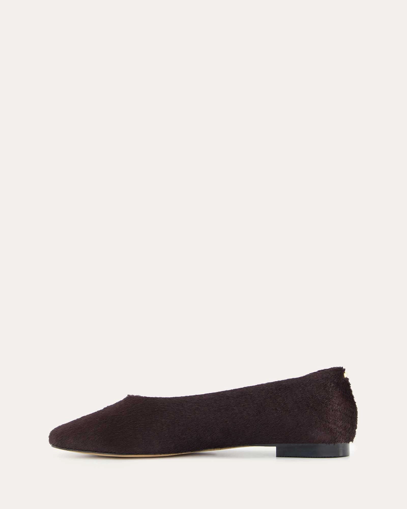 POSIE CASUAL FLATS MERLOT LEATHER