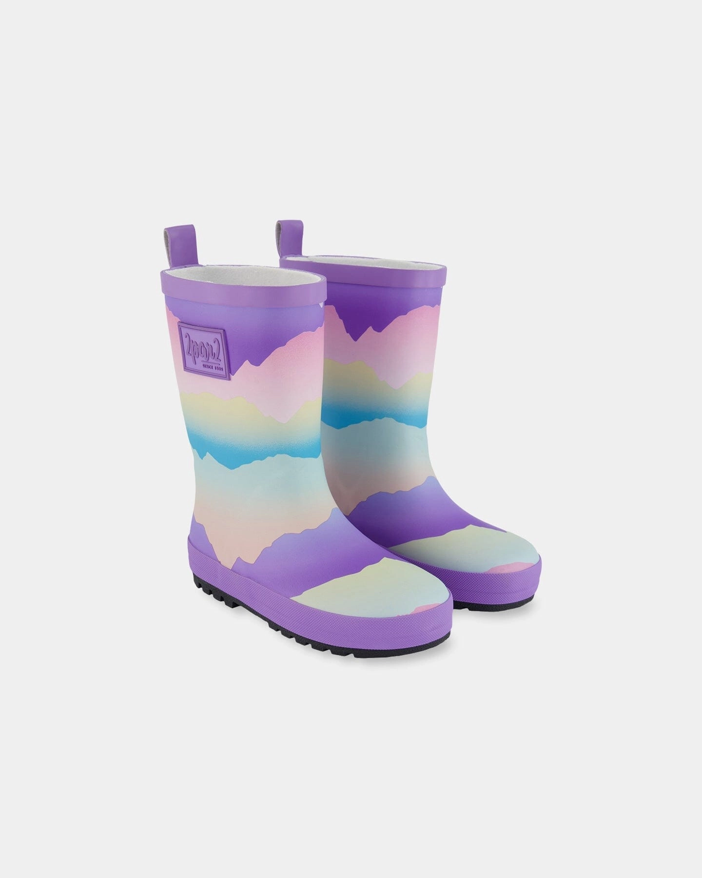 Printed Rain Boots Mauve And Blue, Pink Mountain Cheap Girls Footwear online