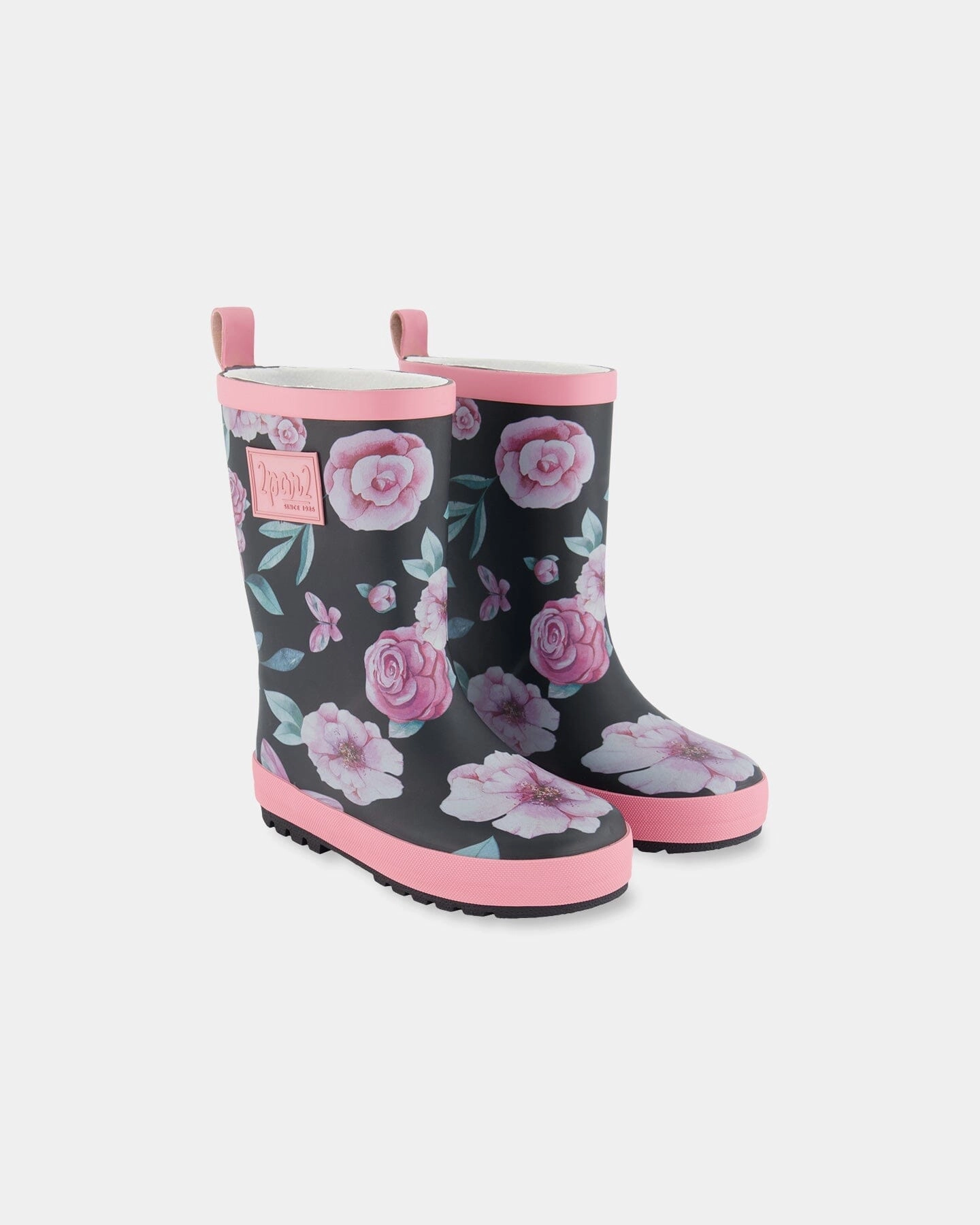 Printed Rain Boots Pink, Black, And Flowers Cheap Girls Footwear online