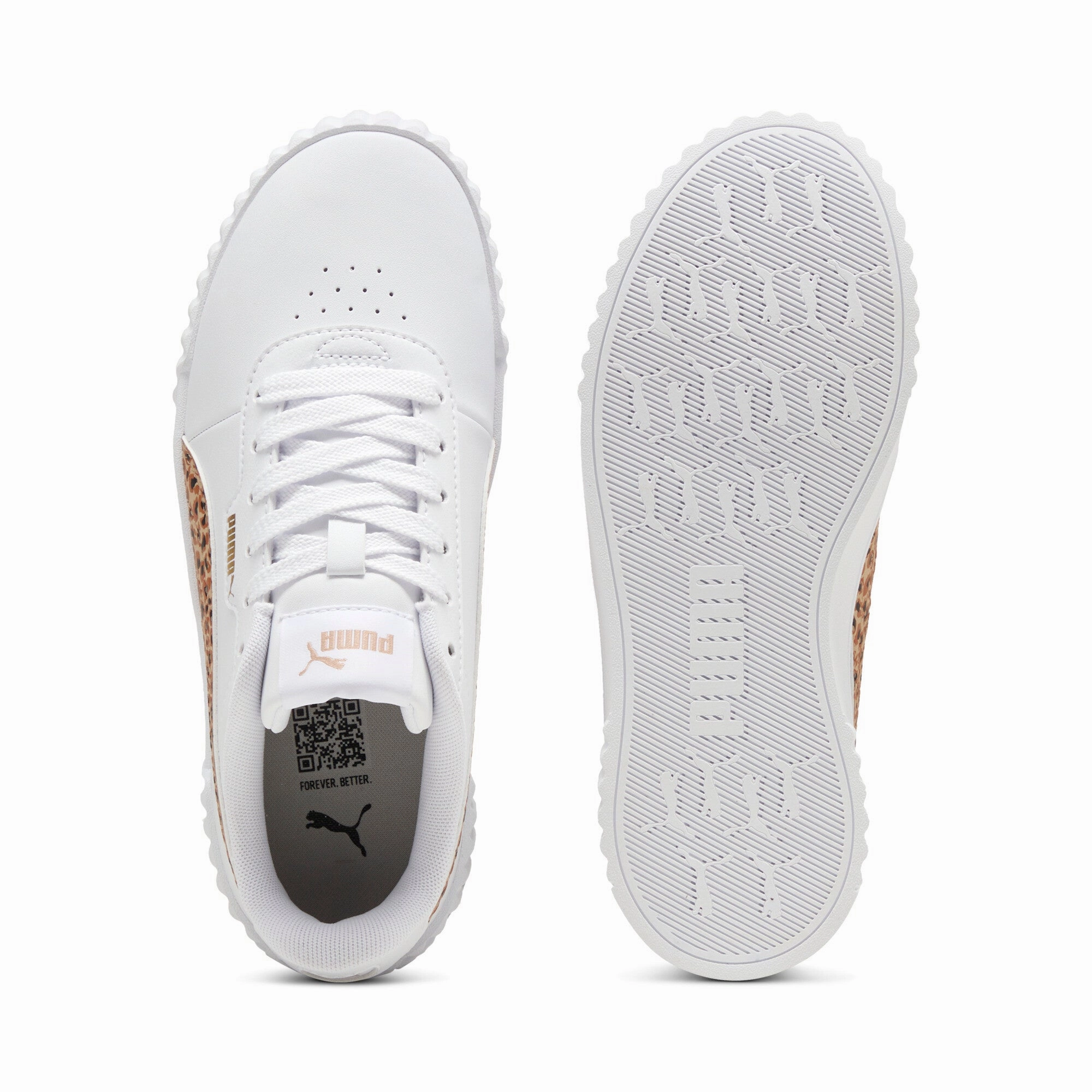 PUMA Big Kids' Girls' Carina 3.0 Animal Sneakers