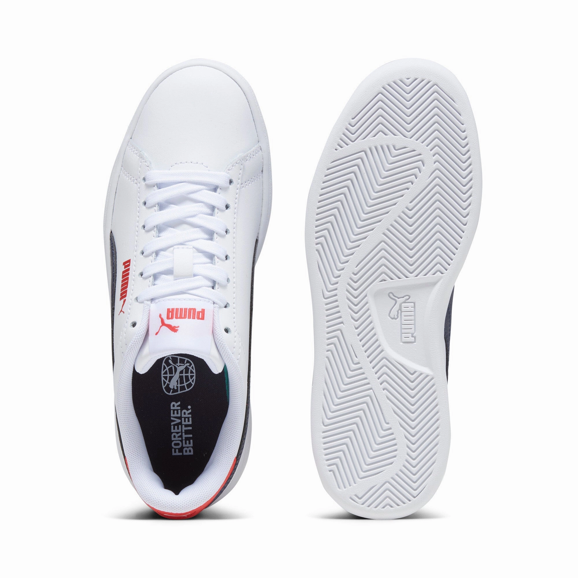 PUMA Big Kids' Smash 3.0 Leather Sneakers