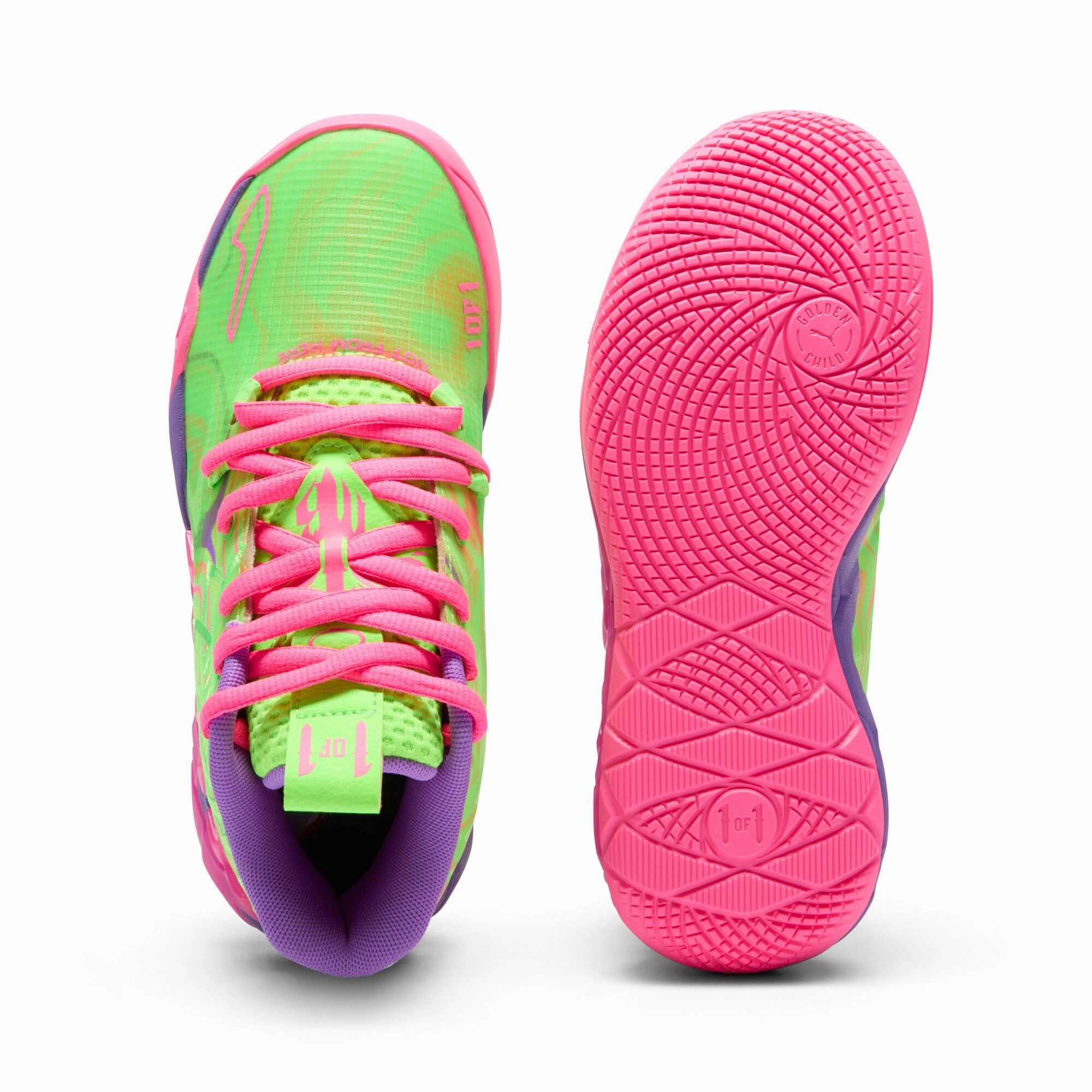 PUMA Big Kids' x LAMELO BALL MB.01 Inverse Toxic s Basketball Shoes