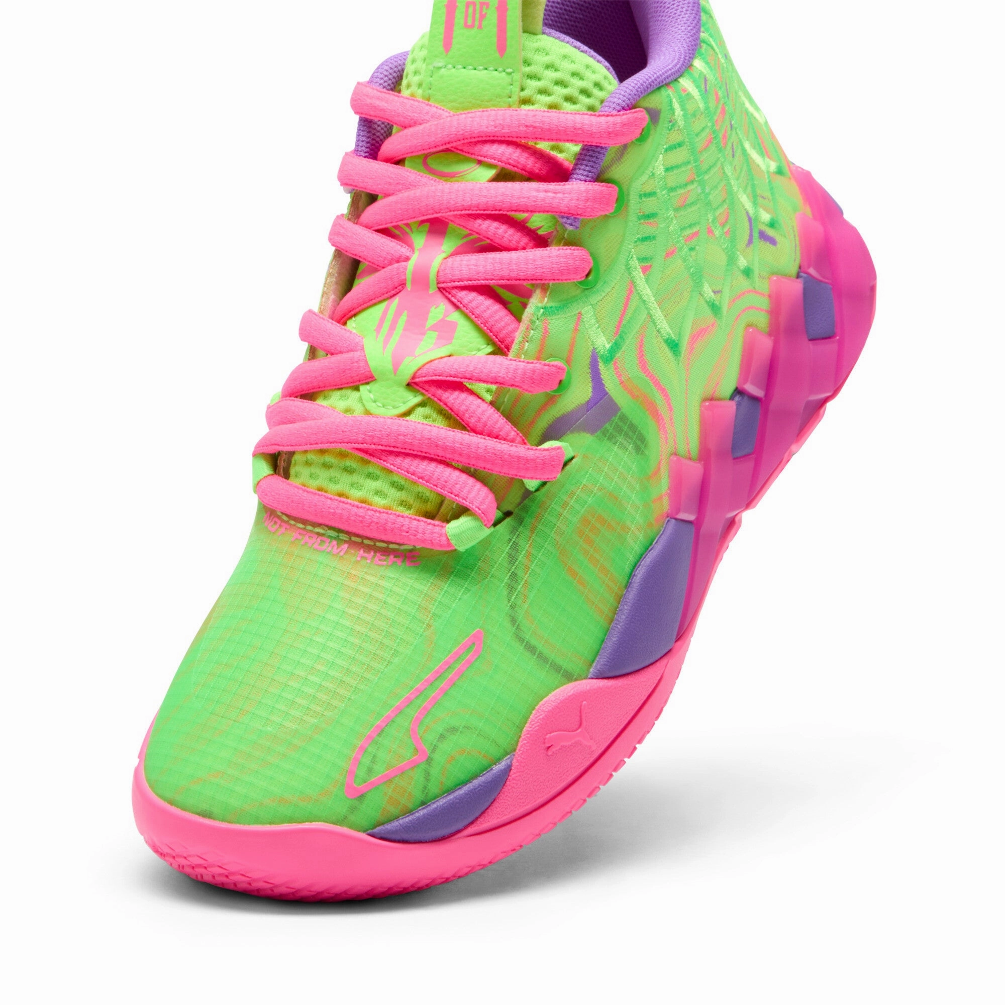 PUMA Big Kids' x LAMELO BALL MB.01 Inverse Toxic s Basketball Shoes