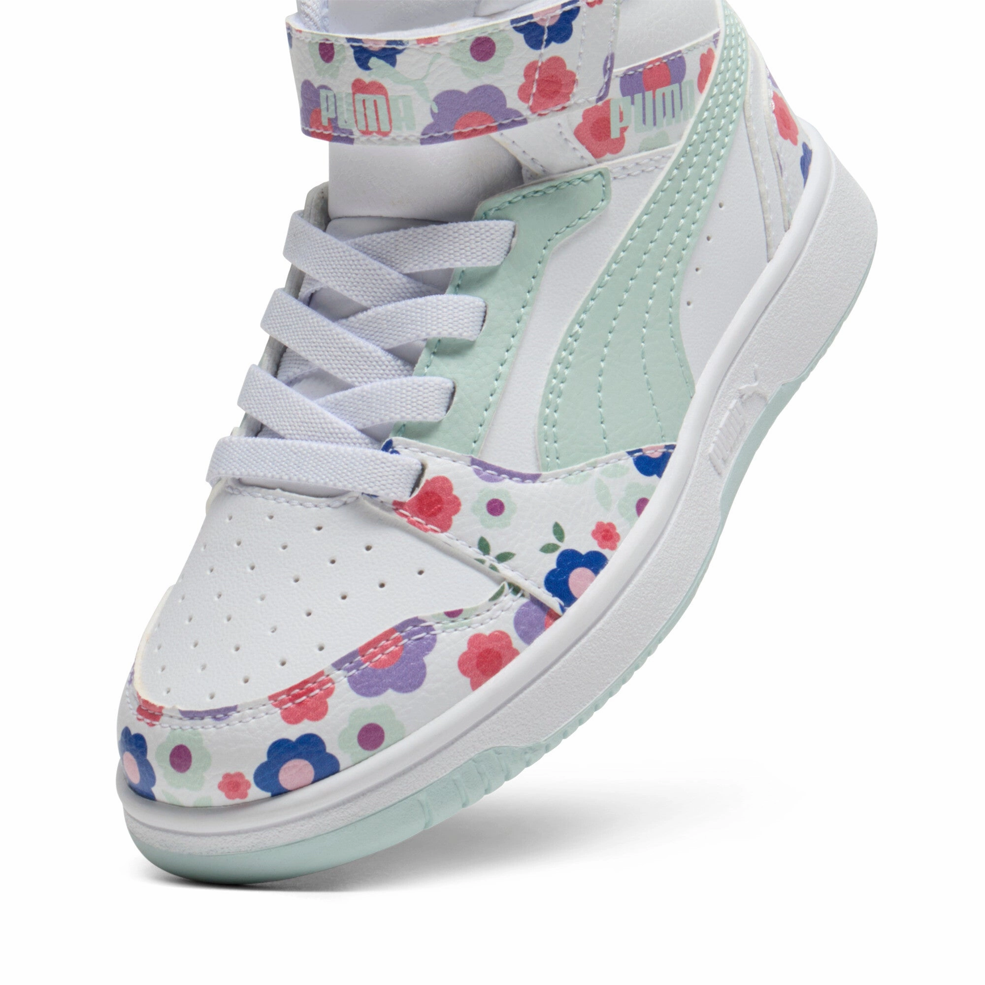 PUMA Rebound V6 Mid Flower Garden Little Kids' Sneakers
